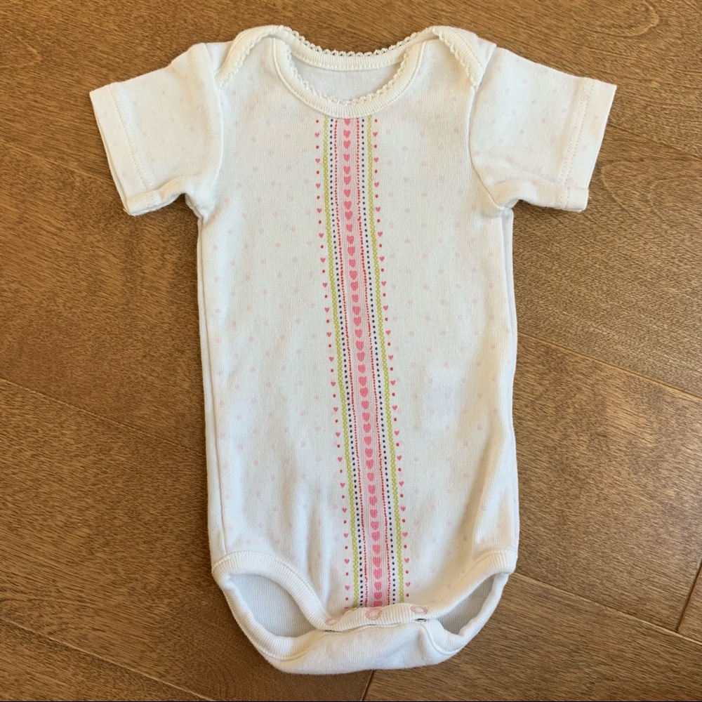 3/$10 SOURIS MINI Baby girl bodysuit 1m